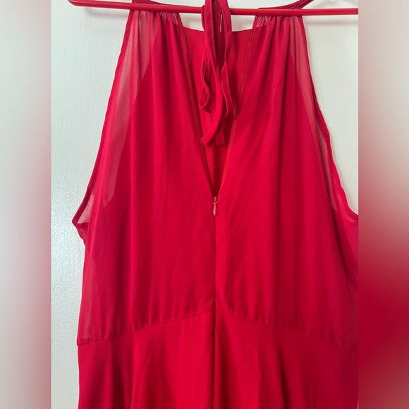 GYK Brand XXL Red Chiffon Dress - Picture 5 of 10